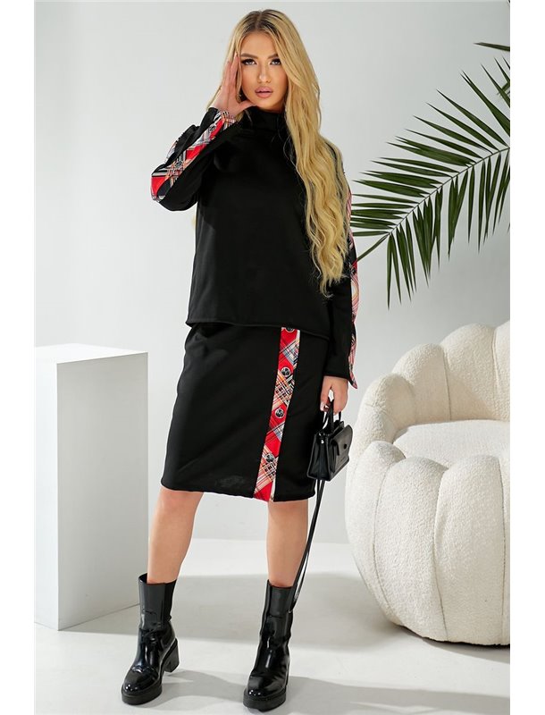 Костюм жіночий класичний, колір чорно-синій, 257R322-2 257R322-2 AGER фото - Luxbikini