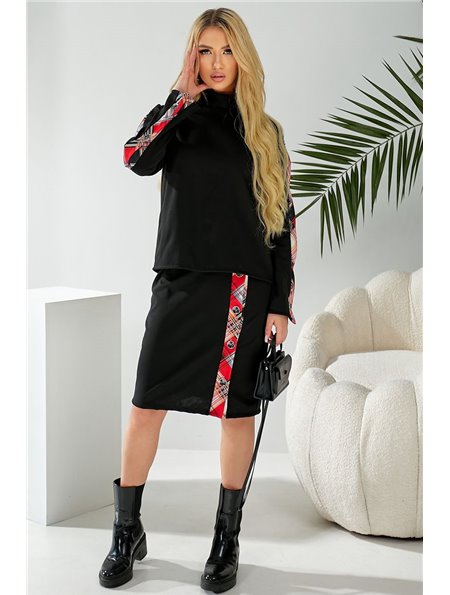 Костюм жіночий класичний, колір чорно-синій, 257R322-2 257R322-2 AGER фото - Luxbikini