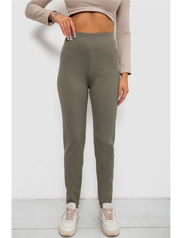 Лосини в рубчик на флісі, колір шоколадний, 244R1709 244R1709 AGER фото - Luxbikini