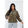 Бомбер жіночий з капюшоном, колір леопардовий, 257R48 257R48 AGER фото - Luxbikini