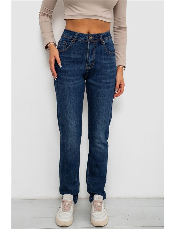 Джинси жіночі на флісі, колір синій, 244RVE981 244RVE981 AGER фото - Luxbikini