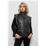 Жилет жіночий демісезонний екошкіра, колір чорний, 257R98-2 257R98-2 AGER фото - Luxbikini