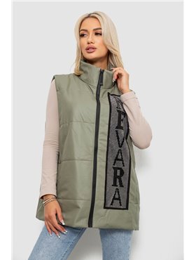 Жилетка жіноча демісезонна, колір хакі, 257R93 257R93 AGER фото - Luxbikini