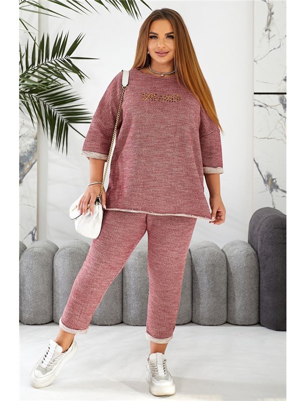Костюм жіночий домашній, колір бордовий, 257R44 257R44 AGER фото - Luxbikini