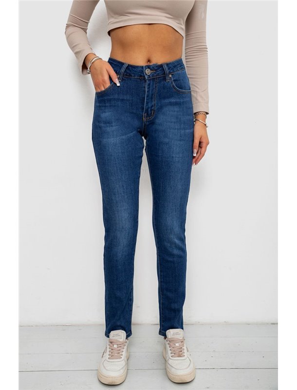 Джинси жіночі на флісі, колір синій, 244RVE952 244RVE952 AGER фото - Luxbikini