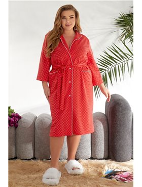 Халат жіночий домашній в горошок, колір синій, 257R334 257R334 AGER фото - Luxbikini