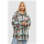 Сорочка жіноча в клітинку, колір сіро-синій, 257R505 257R505 AGER фото - Luxbikini
