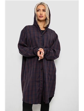 Жіночий кардиган в клітинку, колір синій, 257R233-3 257R233-3 AGER фото - Luxbikini