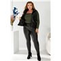 Жилет жіночий демісезонний екошкіра, колір чорний, 257R68 257R68 AGER фото - Luxbikini