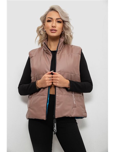 Жилет жіночий демісезонний екошкіра, колір чорний, 257R98-1 257R98-1 AGER фото - Luxbikini