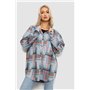 Сорочка жіноча в клітинку, колір сіро-синій, 257R505 257R505 AGER фото - Luxbikini