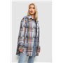 Сорочка жіноча в клітинку, колір сіро-синій, 257R505 257R505 AGER фото - Luxbikini