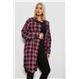 Жіночий кардиган в клітинку, колір бордовий, 257R233-5 257R233-5 AGER фото - Luxbikini