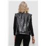 Жилет жіночий демісезонний екошкіра, колір чорний, 257R98-1 257R98-1 AGER фото - Luxbikini