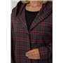 Жіночий кардиган в клітинку, колір бордовий, 257R233 257R233 AGER фото - Luxbikini