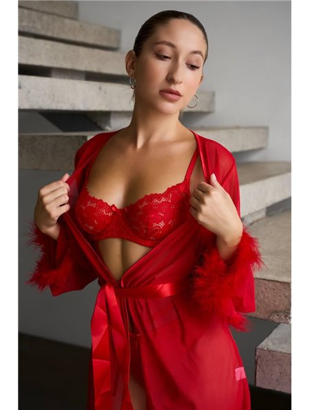Білизна + халат червона DO3791 DO3791 Ghazel фото - Luxbikini