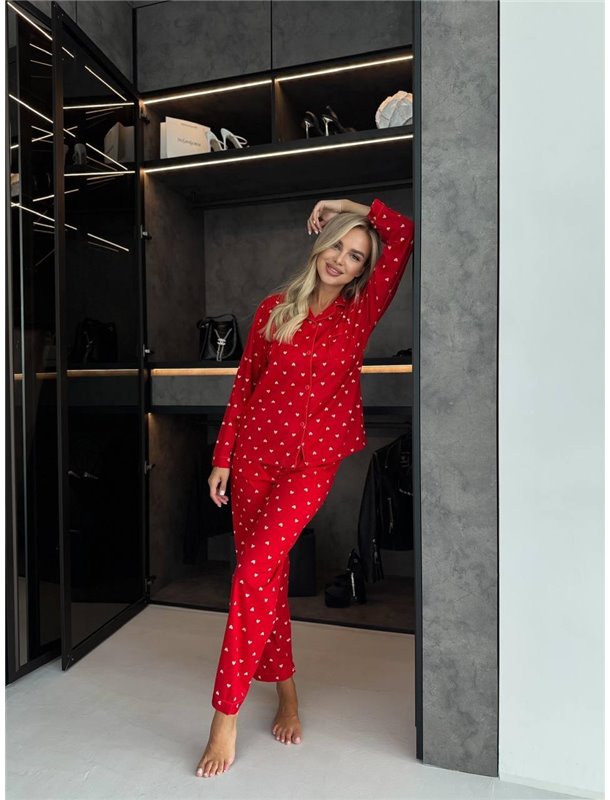 Піжама DO3626 червона сердечко DO3626 Ghazel фото - Luxbikini