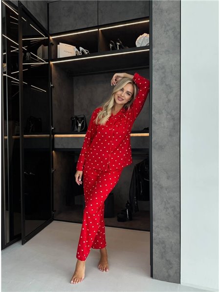 Піжама DO3626 червона сердечко DO3626 Ghazel фото - Luxbikini