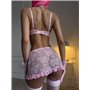 Комплект рожевої спокусливої білизни із спідничкою DO3860 DO3860 Ghazel фото - Luxbikini