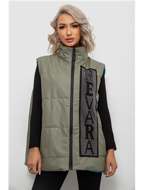 Жилетка жіноча демісезонна, колір хакі, 257R93-1 257R93-1 AGER фото - Luxbikini