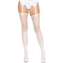 Панчохи Leg Avenue Daisy Dot Fishnet Stockings One Size White SX2745 Leg Avenue (США) фото - Luxbikini