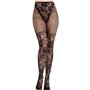 Колготки Leg Avenue Dahlia Lace Tights with Net Thigh Detail One Size SX2747 Leg Avenue (США) фото - Luxbikini