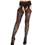 Колготки Leg Avenue Cross Hatch Floral Lace Suspender Hose One Size SX2750 Leg Avenue (США) фото - Luxbikini