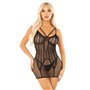 Бодістокінг Leg Avenue Heart Net Mini Dress One Size Black SX2757 Leg Avenue (США) фото - Luxbikini