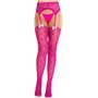 Колготки-панчохи Leg Avenue Heart Garterbelt Stockings One Size Magenta SX2758 Leg Avenue (США) фото - Luxbikini