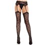 Колготки-панчохи Leg Avenue Heart Garterbelt Stockings One Size Black SX2759 Leg Avenue (США) фото - Luxbikini