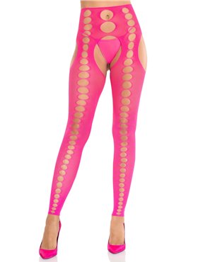 Колготки Leg Avenue Seamless Opaque Footless Suspender Hose One Size Neon Pink SX2764 Leg Avenue (США) фото - Luxbikini