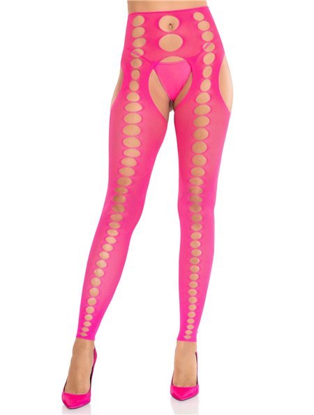 Колготки Leg Avenue Seamless Opaque Footless Suspender Hose One Size Neon Pink SX2764 Leg Avenue (США) фото - Luxbikini