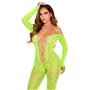 Бодістокінг Leg Avenue Crotchless Footless Lingerie Bodystocking One Size Neon Green SX2777 Leg Avenue (США) фото - Luxbikini