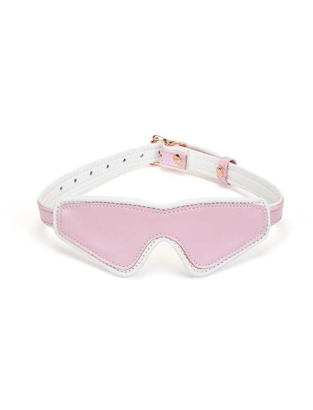 Шкіряна маска на очі Liebe Seele White & Pink Fairy Goat Leather Blindfold SX2824 Liebe Seele (Японія) фото - Luxbikini
