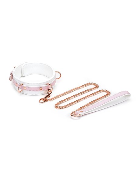 Нашийник з повідцем Liebe Seele White & Pink Fairy Goat Leather Collar SX2826 Liebe Seele (Японія) фото - Luxbikini