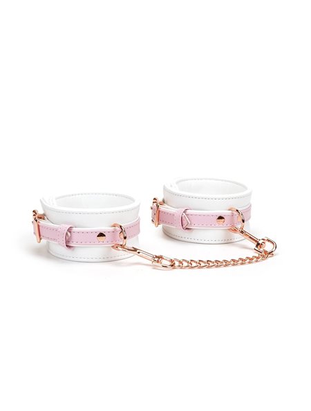 Наручники Liebe Seele White & Pink Fairy Goat Leather Hand Cuffs SX2827 Liebe Seele (Японія) фото - Luxbikini