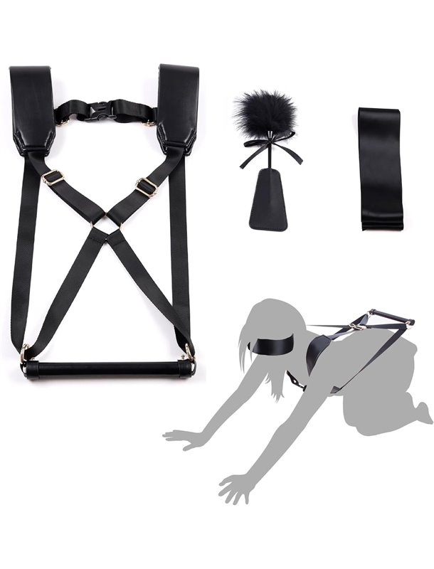 БДСМ-набір LOCKINK YEAHWOW Black Doggy Style Saddle set SX2845 LOCKINK (Китай) фото - Luxbikini