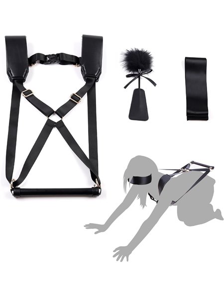 БДСМ-набір LOCKINK YEAHWOW Black Doggy Style Saddle set SX2845 LOCKINK (Китай) фото - Luxbikini