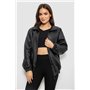 Бомбер жіночий з принтом, колір чорний, 257R72-2 257R72-2 AGER фото - Luxbikini
