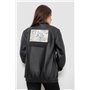 Бомбер жіночий з принтом, колір чорний, 257R72-3 257R72-3 AGER фото - Luxbikini