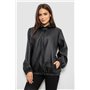 Бомбер жіночий з принтом, колір чорний, 257R72-4 257R72-4 AGER фото - Luxbikini