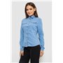 Сорочка жіноча однотонна, колір блакитний, 230R068-9 230R068-9 AGER фото - Luxbikini