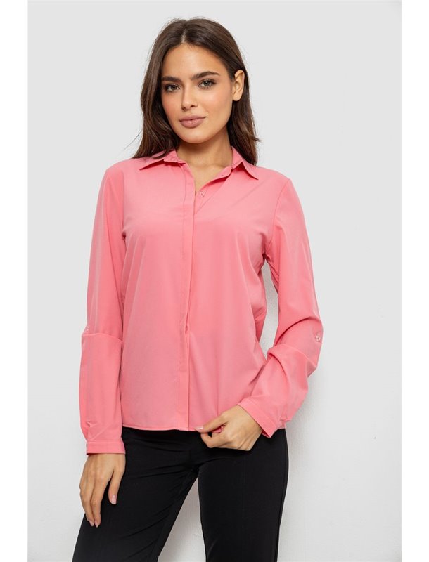 Сорочка жіноча однотонна, колір рожевий, 230R100-5 230R100-5 AGER фото - Luxbikini