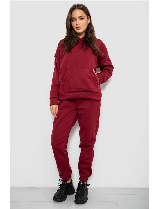 Спортивний костюм жіночий на флісі, колір шоколадний, 257R85 257R85 AGER фото - Luxbikini