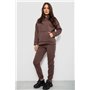 Спортивний костюм жіночий на флісі, колір шоколадний, 257R85 257R85 AGER фото - Luxbikini
