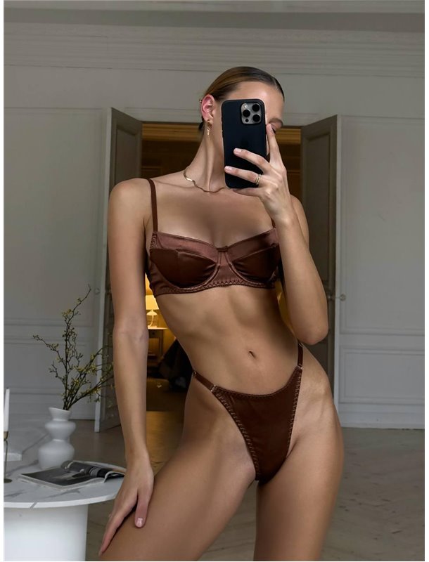 Білизна жіноча коричнева DO3820/1 DO3820/1 Ghazel фото - Luxbikini