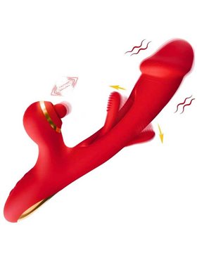 Вібратор точки G та постукуванням клітора 3в1 Pretty Love Finger Bunny 21 режим Червоний X00001181-1 China фото - Luxbikini