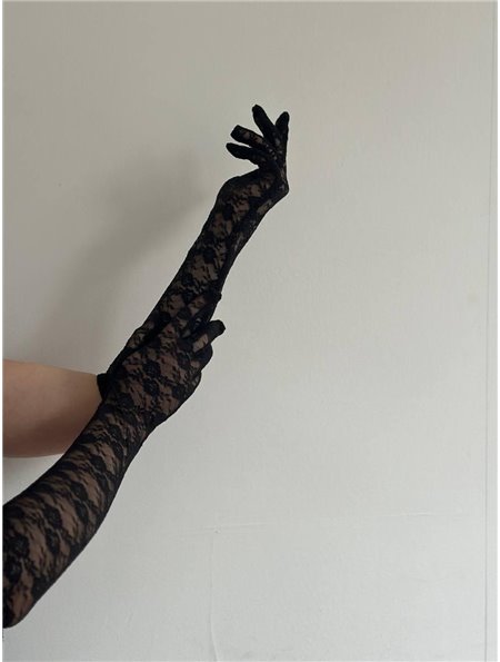 Рукавички чорні довгі AS3890 AS3890 Ghazel фото - Luxbikini