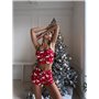 Піжама червона з новорічним візерунком DO3875 DO3875 Ghazel фото - Luxbikini