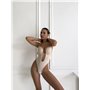 Бежевий коригуючий боді із силіконовими шлейками DO3868/1 DO3868/1 Ghazel фото - Luxbikini